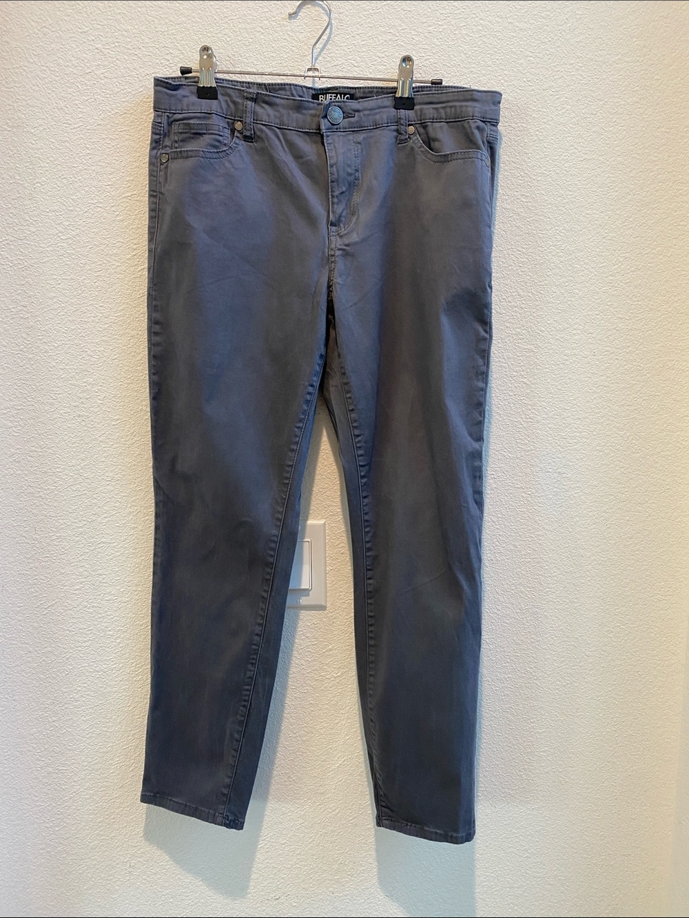Buffalo David Bitton Slate Gray Straight Leg Jeans
